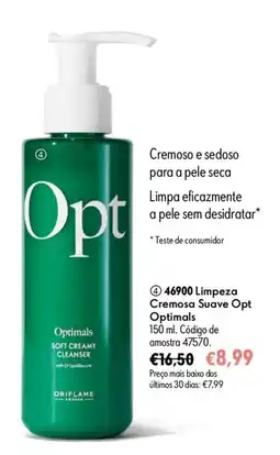 Oriflame Limpeza Cremosa Suave Opt Optimals promoção
