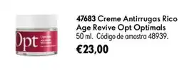 Oriflame Creme antirrugas rico age revive opt optimals promoção