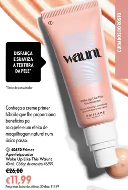 Oriflame primer aperfeiçoador woke up like this waunt promoção