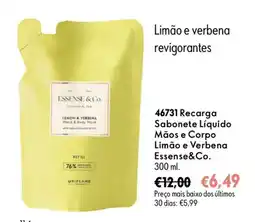 Oriflame Recarga Sabonete Líquido Mãos e Corpo Limão e Verbena Essense&Co. promoção