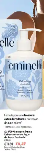 Oriflame Feminelle Lavagem Íntima Refrescante com Água de Rosas Feminine promoção