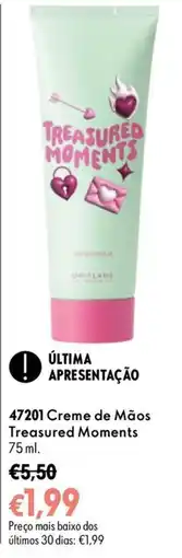 Oriflame Creme de mãos treasured moments promoção