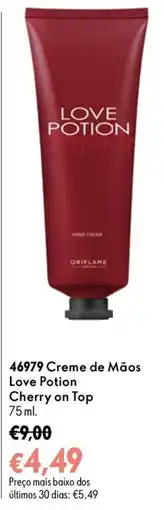 Oriflame Creme de mãos love potion cherry on top promoção