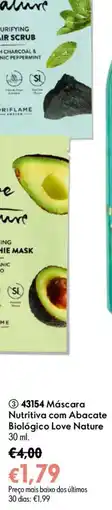 Oriflame Máscara Nutritiva com Abacate Biológico Love Nature promoção