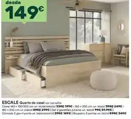 Moviflor escale quarto de casal cor carvalho promoção