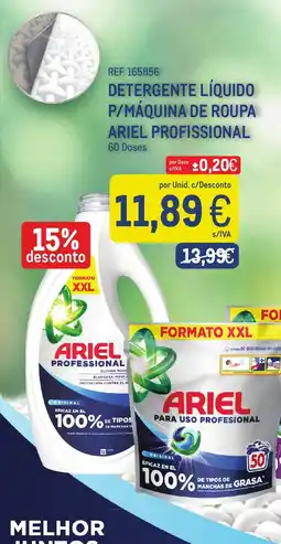 Makro detergente líquido p/máquina de roupa ariel profissional promoção
