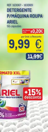 Makro detergente p/máquina roupa ariel promoção