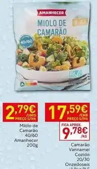 Recheio Amanhecer - camarão promoção