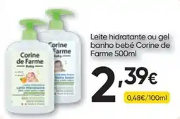 Froiz Leite hidratante ou gel banho bebé Corine de Farme promoção
