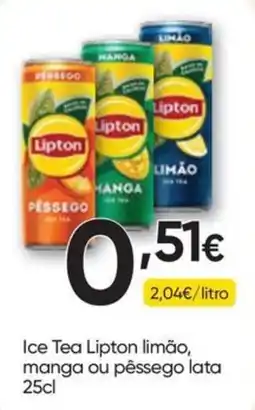 Froiz Ice Tea Lipton limão, manga ou pêssego lata promoção