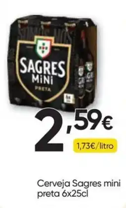 Froiz Cerveja Sagres mini preta promoção