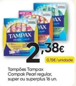 Froiz Tampões Tampax Compak Pearl regular promoção
