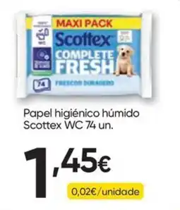 Froiz Papel higiênico húmido Scottex WC promoção