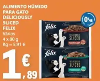 Alimento húmido para gato deliciously sliced felix
