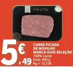 E.Leclerc carne picada de novilho marca guia seleção promoção
