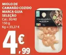 E.Leclerc miolo de camarão cozido marca guia seleção promoção