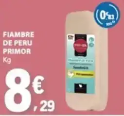 E.Leclerc Fiambre de Peru Primor promoção