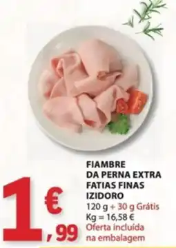 E.Leclerc Fiambre da perna extra fatias finas izidoro promoção