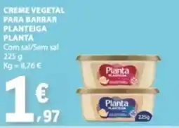 E.Leclerc creme vegetal para barrar planteiga planta promoção
