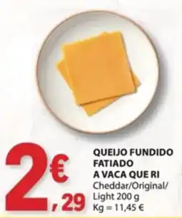 E.Leclerc queijo fundido fatiado a vaca que ri promoção