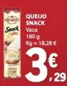E.Leclerc President queijo snack vaca promoção