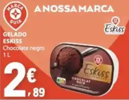 E.Leclerc gelado eskiss chocolate negro promoção