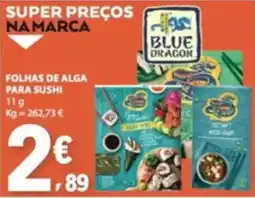 E.Leclerc folhas de alga para sushi blue dragon promoção