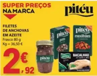 E.Leclerc filetes de anchovas em azeite pitéu promoção