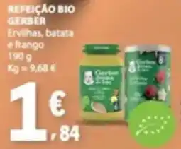 E.Leclerc Refeição bio gerber ervilhas, batata e frango promoção