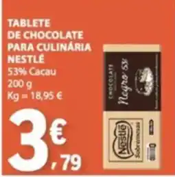 E.Leclerc Tablete de chocolate para culinária nestlé promoção