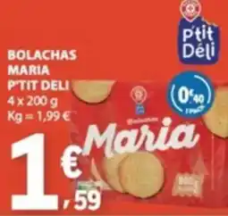 E.Leclerc Bolachas maria p'tit déli promoção