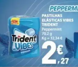 E.Leclerc trident vibes peppermint promoção