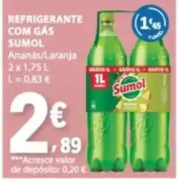 E.Leclerc Refrigerante com gás sumol Ananás/Laranja promoção