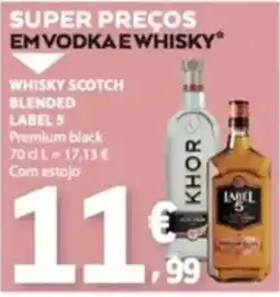 E.Leclerc whisky scotch blended label 5 promoção