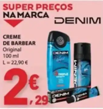 E.Leclerc creme de barbear original denim promoção