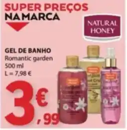 E.Leclerc gel de banho romantic garden natural honey promoção