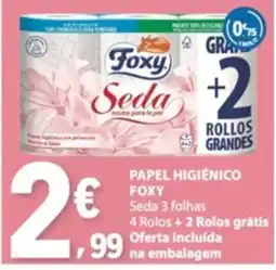 E.Leclerc Papel higiênico foxy seda 3 folhas promoção