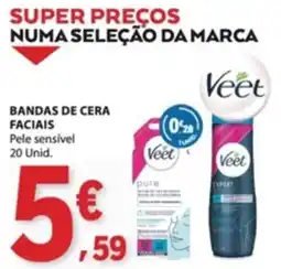 E.Leclerc Bandas de cera faciais veet pele sensível promoção
