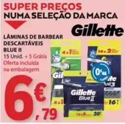 E.Leclerc lãminas de barbear descartáveis gillette blue ii promoção