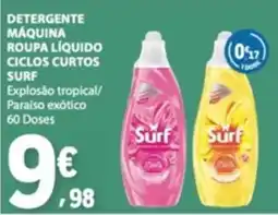 E.Leclerc Detergente máquina roupa líquido ciclos curtos surf promoção