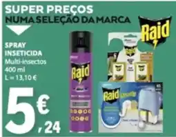 E.Leclerc Spray inseticida raid multi-insectos promoção