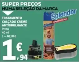E.Leclerc tratamento calçado creme autobrilhante preto splendor promoção