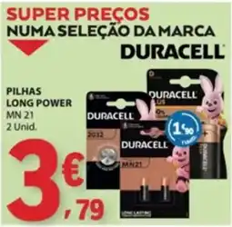 E.Leclerc Pilhas long power mn 21 duracell promoção