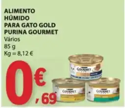 E.Leclerc alimento húmido para gato gold purina gourmet promoção