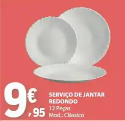 E.Leclerc serviço de jantar redondo promoção