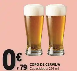 E.Leclerc copo de cerveja promoção