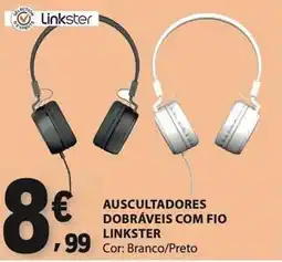 E.Leclerc Auscultadores dobráveis com fio linkster promoção