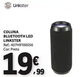 E.Leclerc Coluna bluetooth led linkster promoção