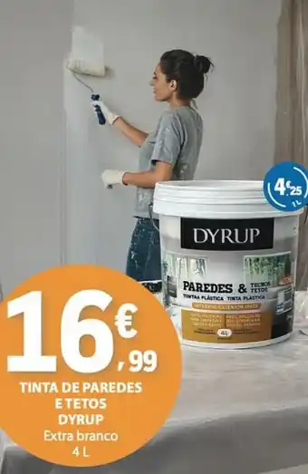 Tinta de paredes e tetos dyrup extra branco