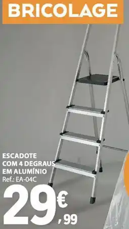 E.Leclerc escadote com 4 degraus em alumínio promoção